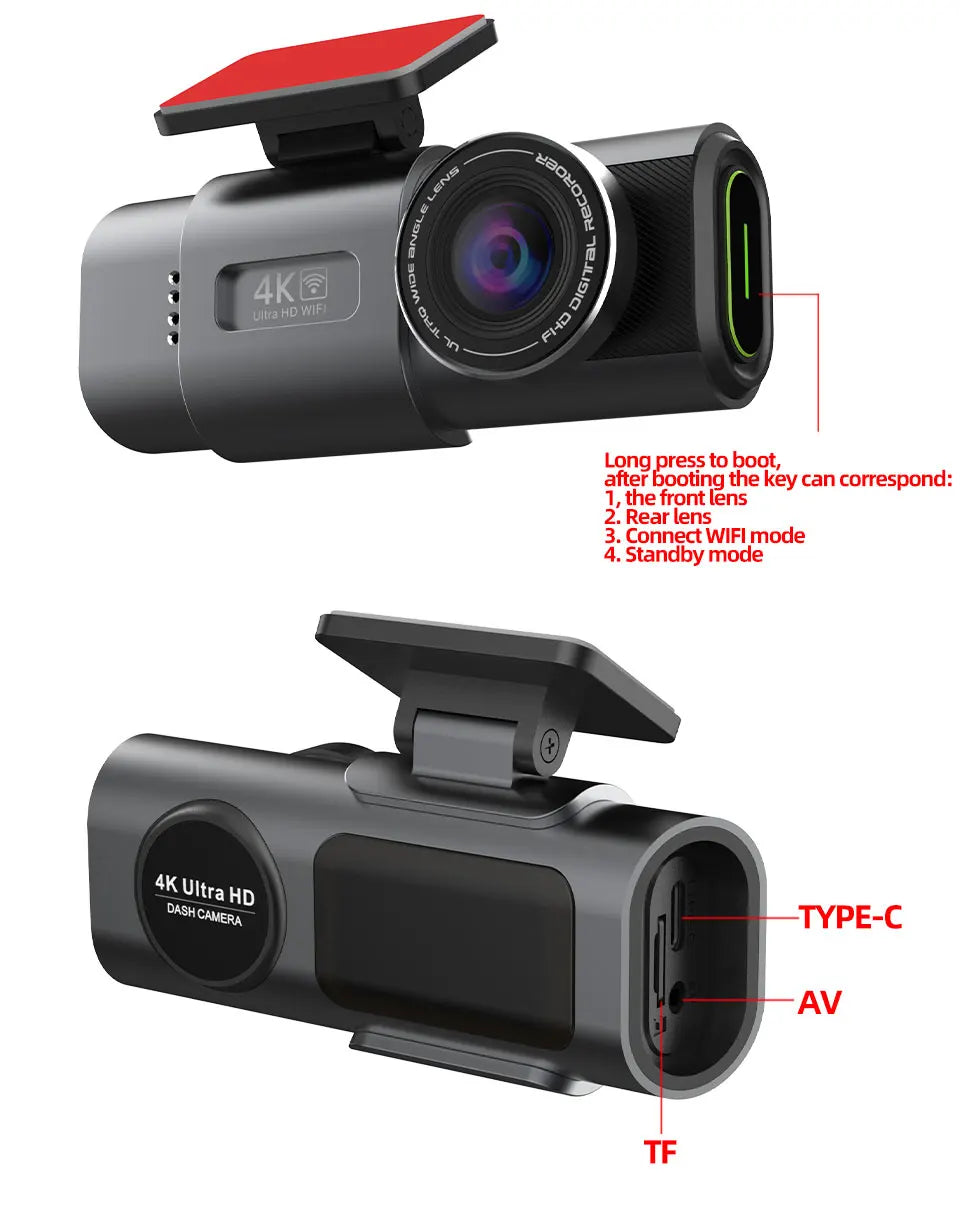 Premium 4K Dash Cam with Night Vision