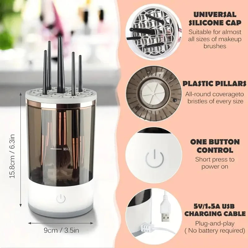 Effortless Electric Makeup Brush Cleaner