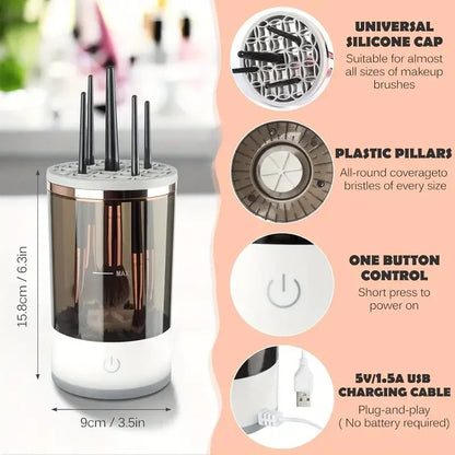 Effortless Electric Makeup Brush Cleaner